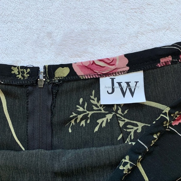 Vintage Floral Skirt with Tie Waistband and Zipper on Back - Picture 6 of 9